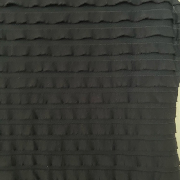 Banana Republic Womens Black Tiered Ruffle Dress Small Sheath Cocktail Stretch - Picture 5 of 15